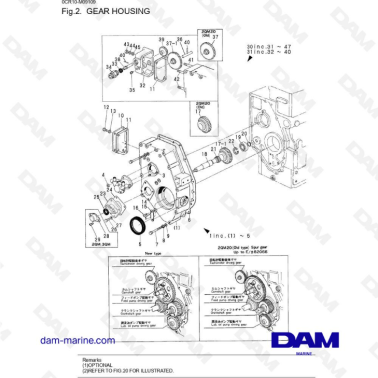 Yanmar 3QM - Caja de...