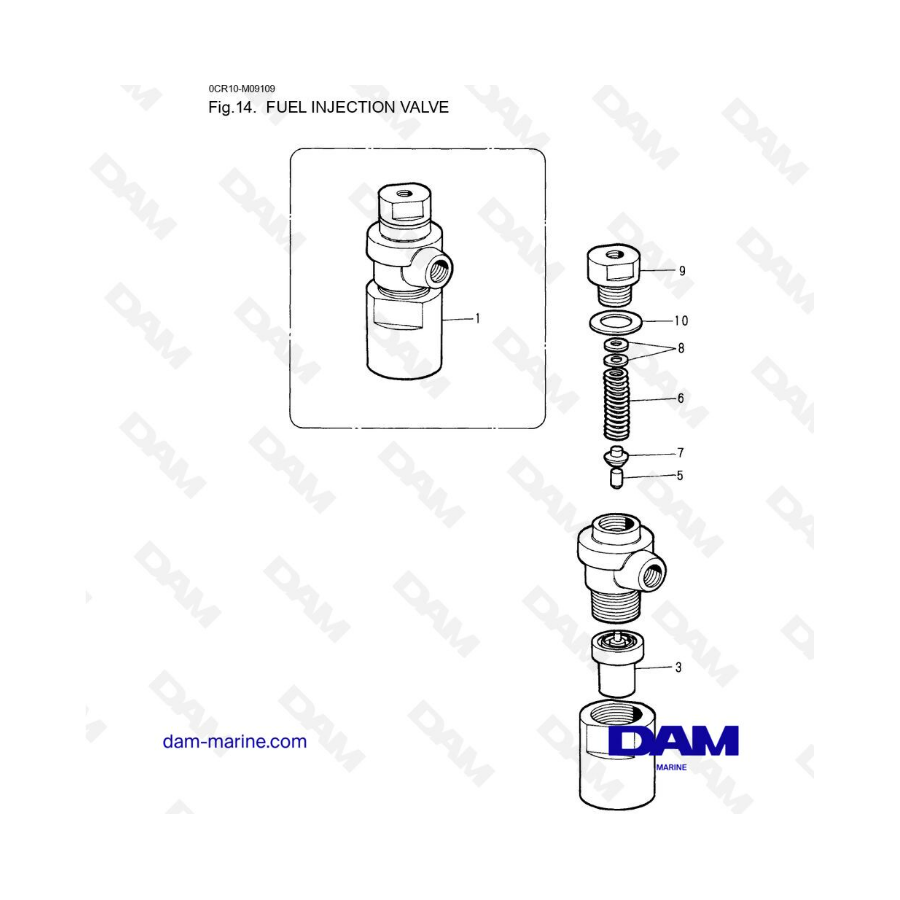Yanmar 3QM - Fuel injection valve