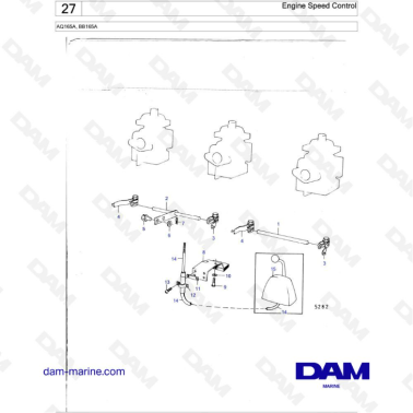 Volvo Penta AQ165A - Engine speed control