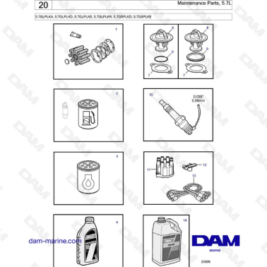 Volvo Penta 5.7L GL - Maintenance parts 5.7L