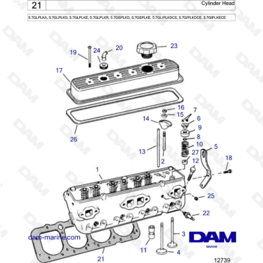 Volvo Penta 5.7L GL - Culata