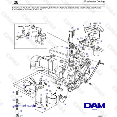 Volvo Penta 5.7L GL -...