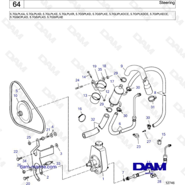 Volvo Penta 5.7L GL - Steering