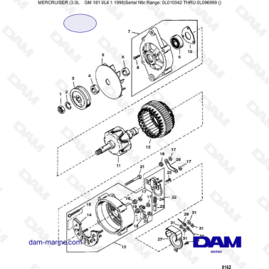 Mercruiser 3.0L après 1990 - Alternator
