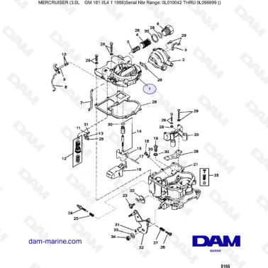 Mercruiser 3.0L après 1990 - Carburetor (Mercarb)