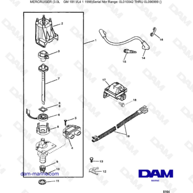 Mercruiser 3.0L après 1990 - Ignition components