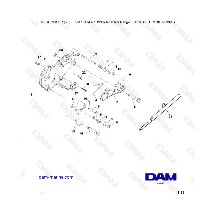 Mercruiser 3.0L après 1990 - Shift bracket