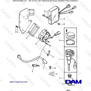 Mercruiser 3.0L avant 1990 - Digital ignition components