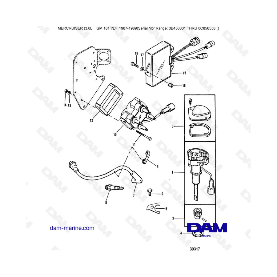 Mercruiser 3.0L avant 1990 - Digital ignition components
