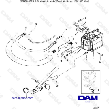 Mercruiser 502 MAG MPI HO - Cool fuel system (SN 2A041665 & +)