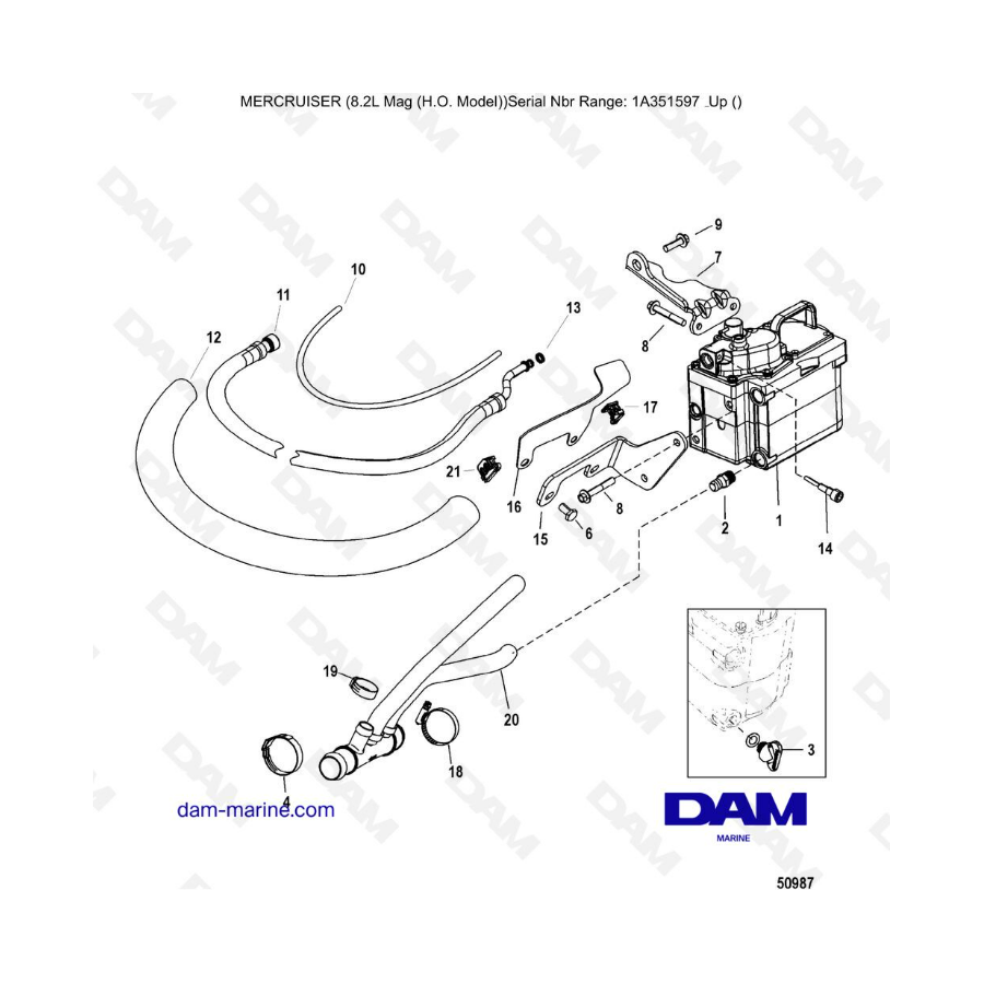 Mercruiser 502 MAG MPI HO - Cool fuel system (SN 2A041665 & +)