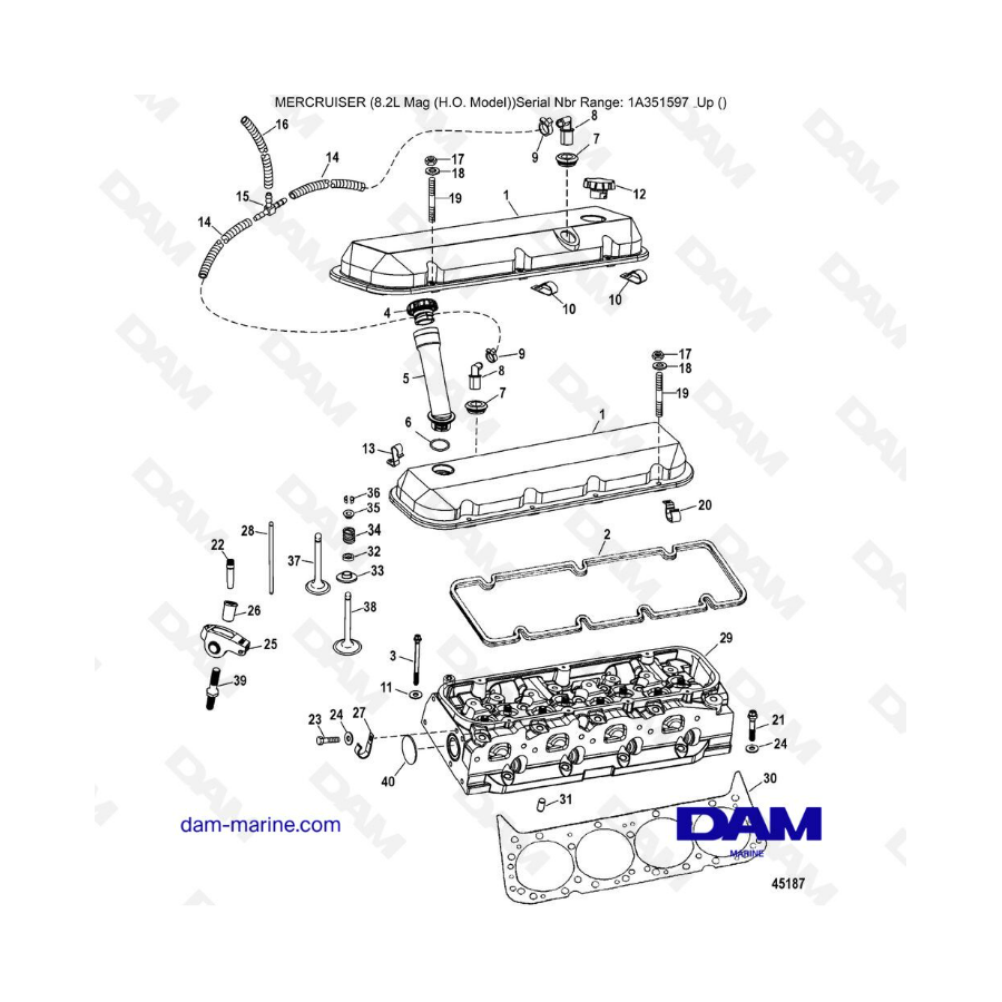 Mercruiser 502 MAG MPI HO - Cylinder head