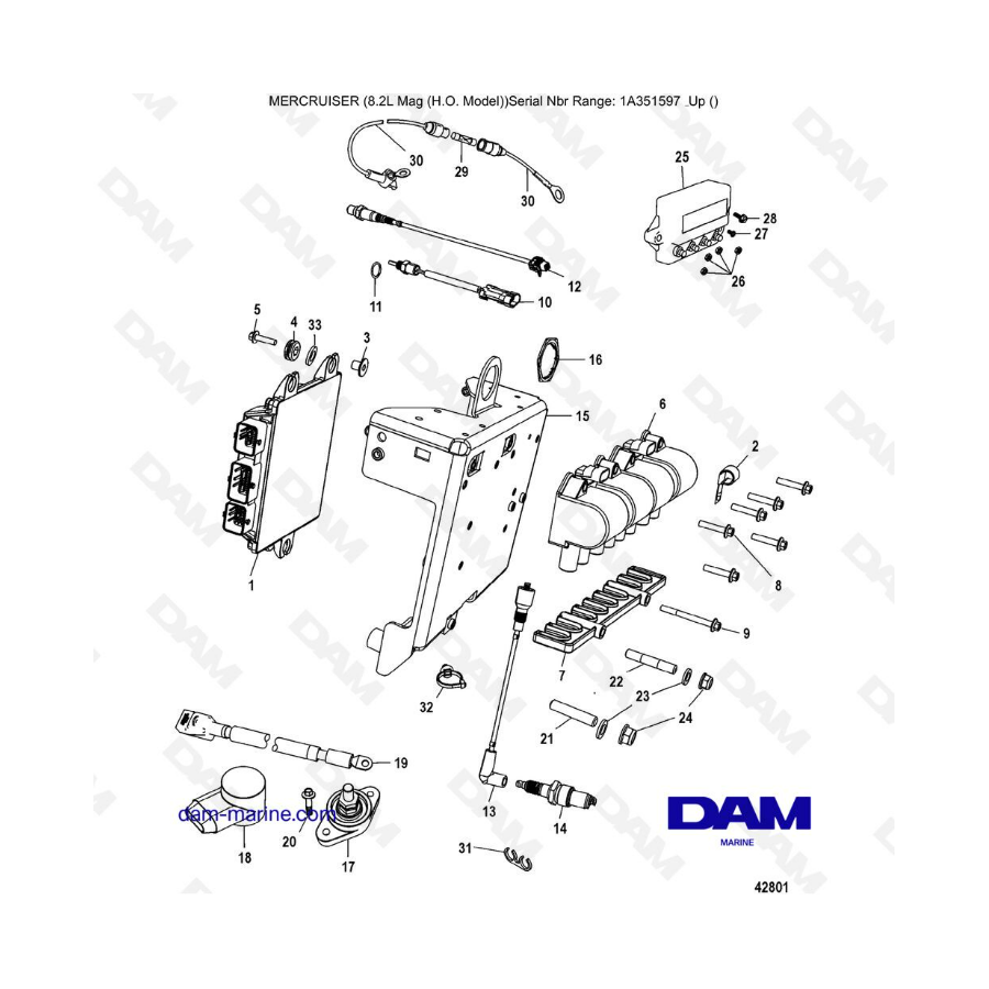 Mercruiser 502 MAG MPI HO - Electrical components