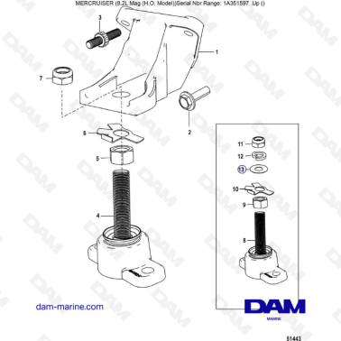 Mercruiser 502 MAG MPI HO - Engine mounts