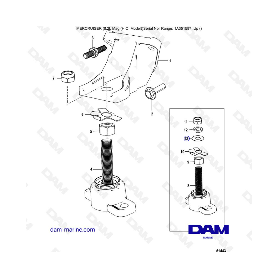 Mercruiser 502 MAG MPI HO - Engine mounts