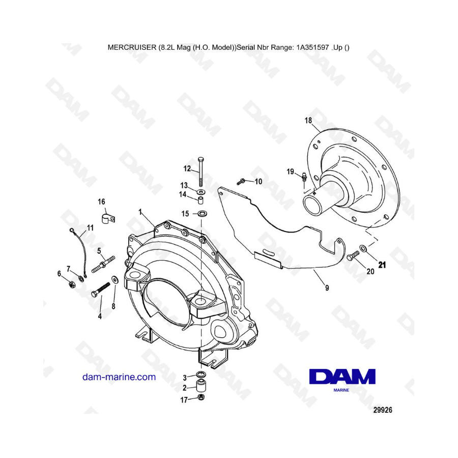 Mercruiser 502 MAG MPI HO - Caja del volante