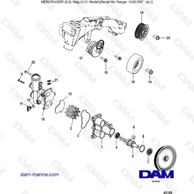 Mercruiser 502 MAG MPI HO - Seawater pump