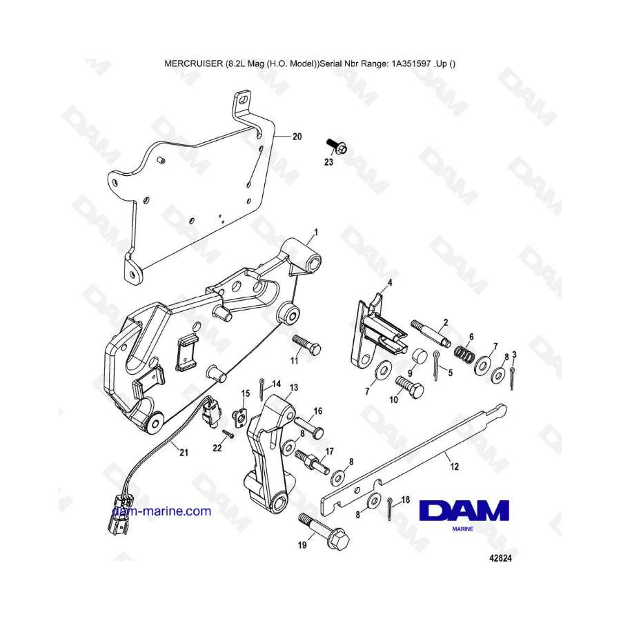 Mercruiser 502 MAG MPI HO - Shift bracket, mechanical