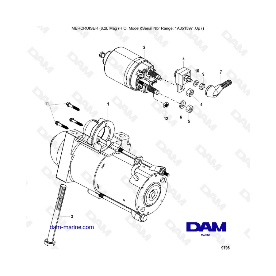 Mercruiser 502 MAG MPI HO - Starter motor