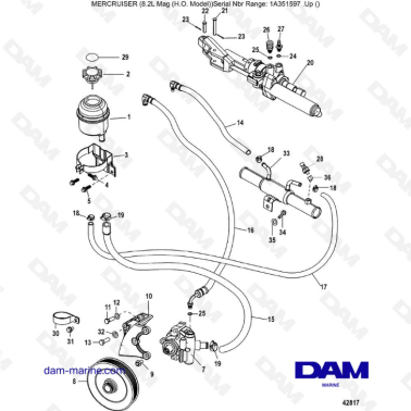 Mercruiser 502 MAG MPI HO - Steering components