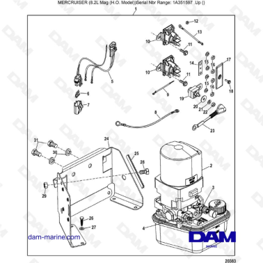 Mercruiser 502 MAG MPI HO - Trim pump assembly