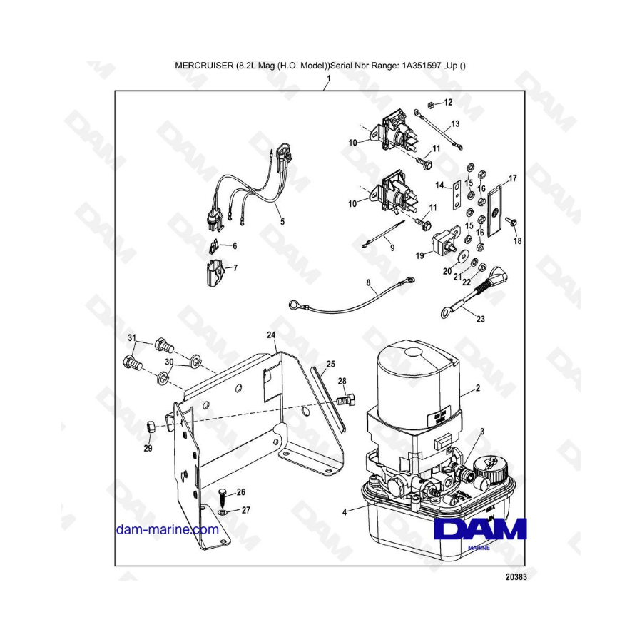 Mercruiser 502 MAG MPI HO - Trim pump assembly