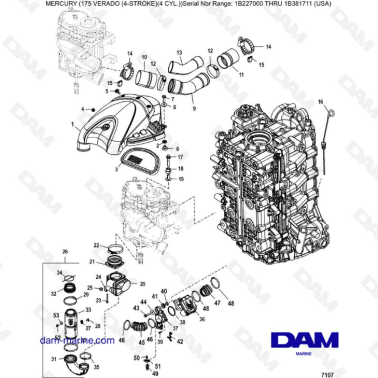 Mercury Verado 175 (1B227000 à 1B381711) - Induction components