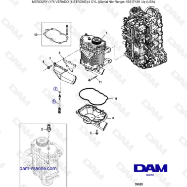 Mercury Verado 175 (1B517159 & +) - Supercharger