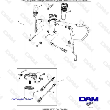 Mercury Verado 400 - Fuel filter kits