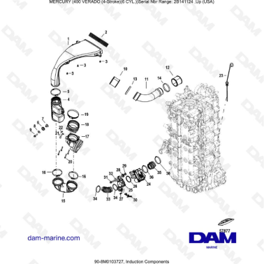 Mercury Verado 400 - Induction components