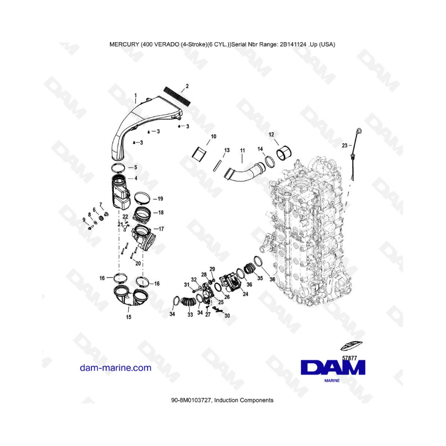 Mercury Verado 400 - Induction components