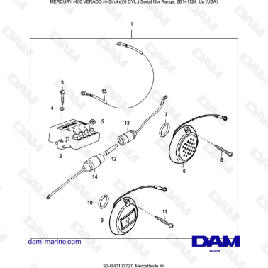 Mercury Verado 400 - Mercathode kit