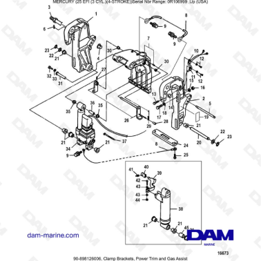 Mercury EFI 25cv - Soportes...