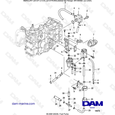 Mercury EFI 25 hp - Bomba...