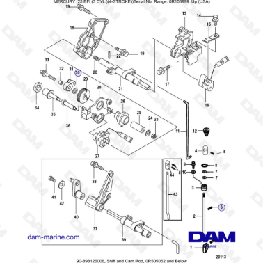 Mercury 25 EFI - Varilla de...
