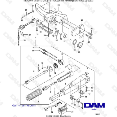Mercury 25 EFI - Tiller handle