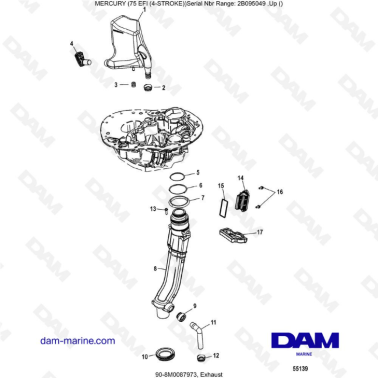 Mercury 75 EFI - Exhaust