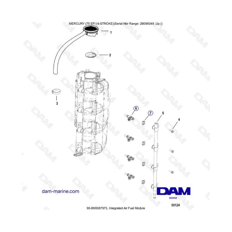 Mercury 75 EFI - Integrated air fuel module