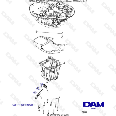 Mercury 75 EFI - Oil sump