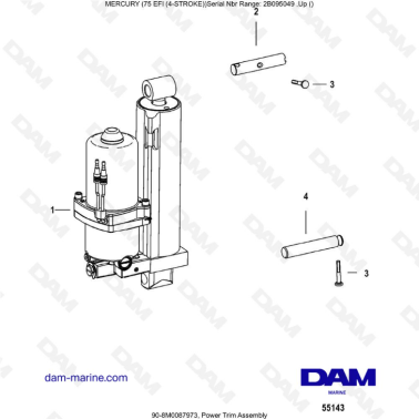 Mercury 75 EFI - Power trim assembly