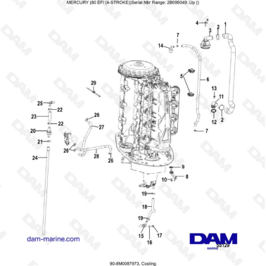 Mercury 80 EFI - Adapter plate