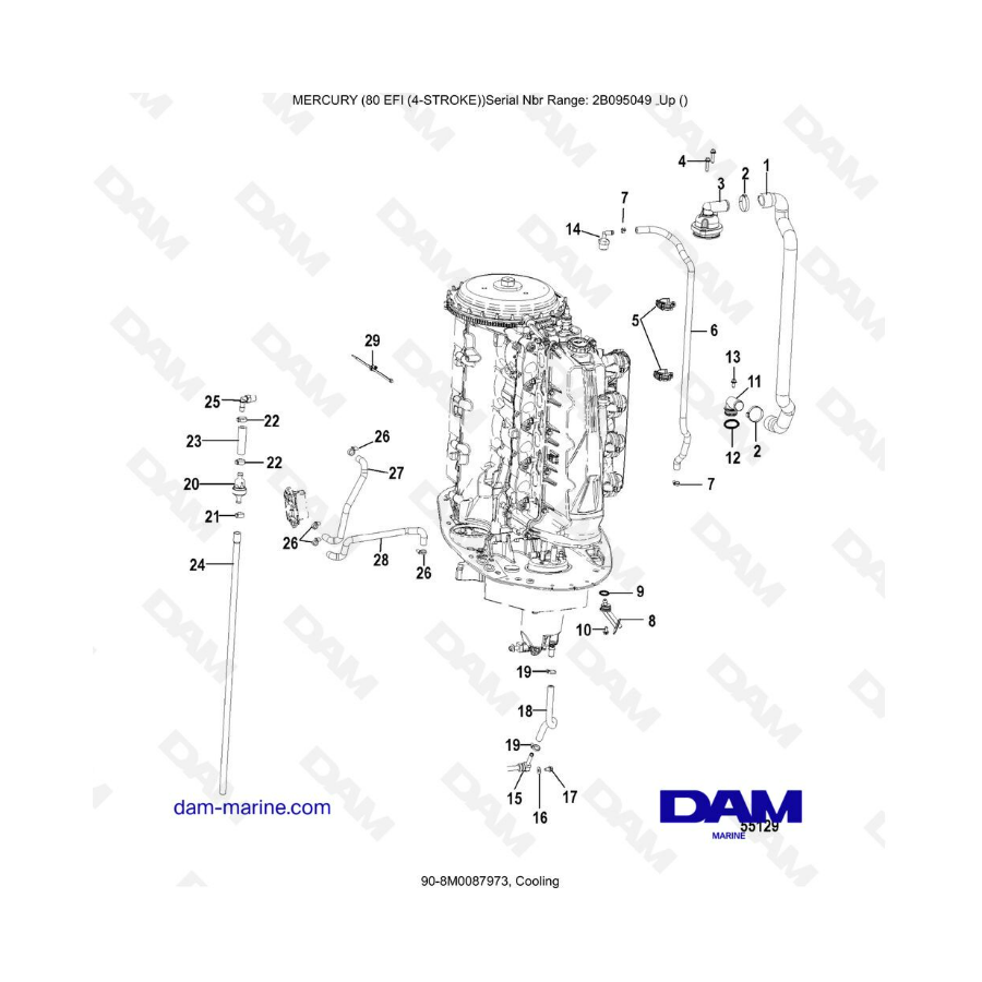Mercury 80 EFI - Adaptor plate