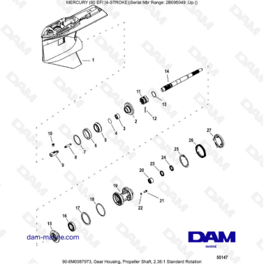Mercury 90 EFI - Caja de...