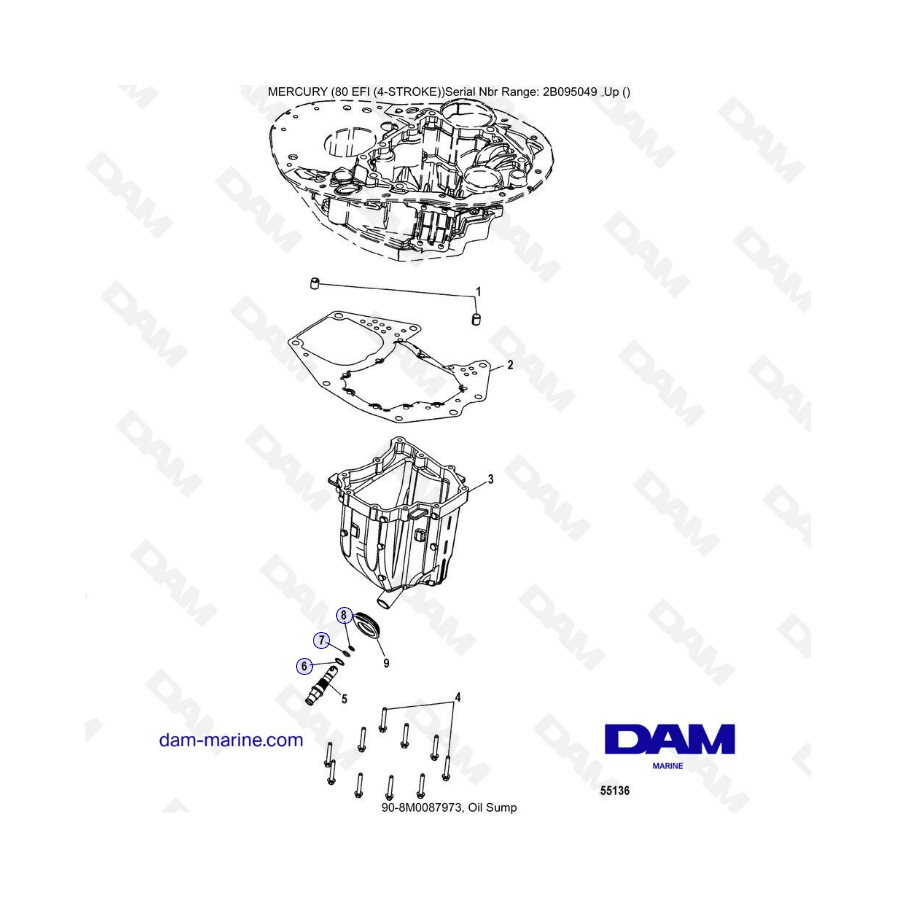 Mercury 90 EFI - Oil sump