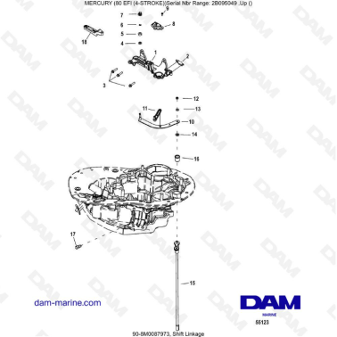 Mercury 90 EFI - Shift Linkage