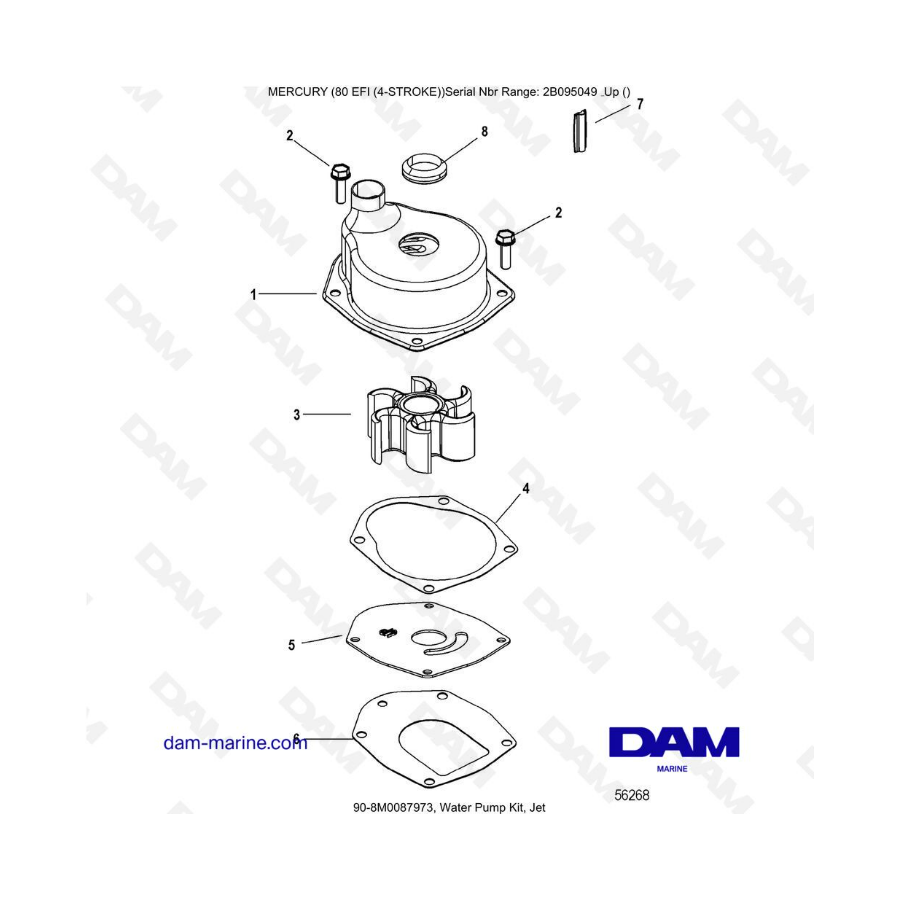 Mercury 90 EFI - Water Pump Kit, Jet