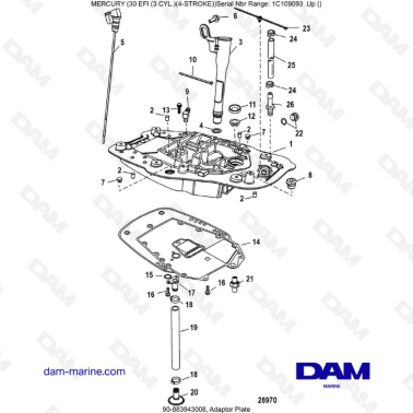 Mercury 30 EFI - Adaptor plate