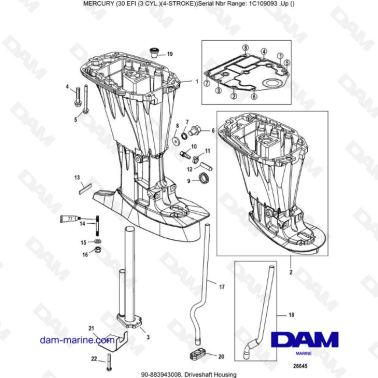 Mercury 30 EFI - Driveshaft housing