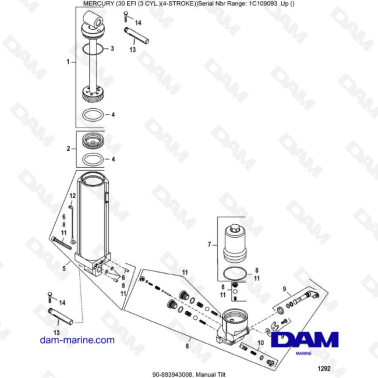 Mercury 30 EFI - Manual tilt