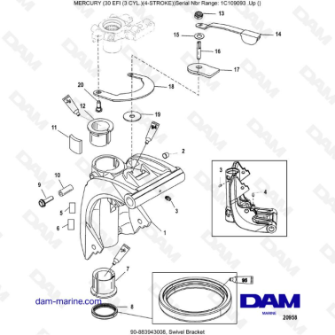 Mercury 30 EFI - Swivel bracket